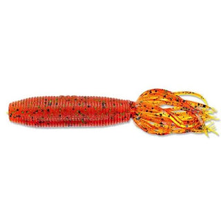 Gary Yamamoto Fat Ika 4" #196 Pumpkin W/ Black & Green Flake